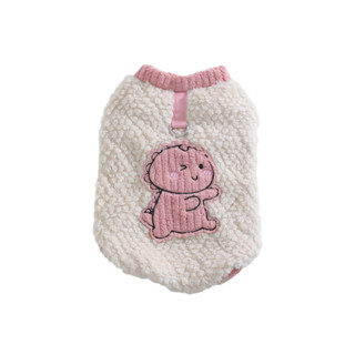 【PetBaby寵物精靈】寵物衣服 貓衣服 狗衣服 冬天恐龍提花帶牽引扣兩腿絨衣 保暖秋冬裝 小貓小狗寵物毛衣