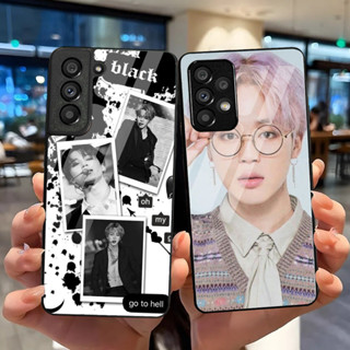 SAMSUNG 樸智旻鋼化玻璃手機殼適用於三星S9 Plus S10 S10e S20 FE S20 Plus S21