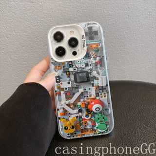 REDMI 卡通皮卡丘磨砂電路板手機殼適用於紅米手機殼適用於紅米手機 A1 A2 A3 Redmi9 10 12 13