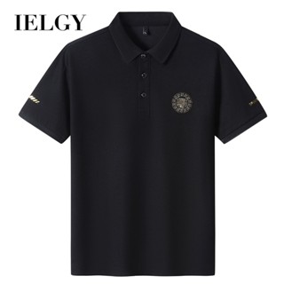 IELGY 純棉夏季polo男士短袖寬鬆上衣