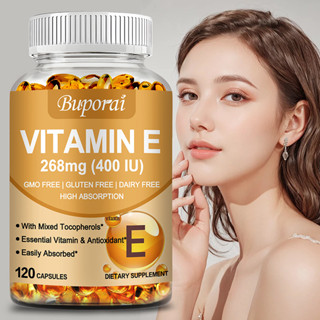 Buporai維生素E268毫克，高吸收率，必需的維生素