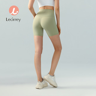 Leorrey-瑜伽緊身短褲四分之一騎行褲健身短褲萊卡