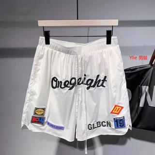 Ylie 美式潮牌短褲 男生短褲 美式短褲 夏季男高街籃球五分褲寬鬆休閒潮流運動透氣青年短褲 休閒短褲