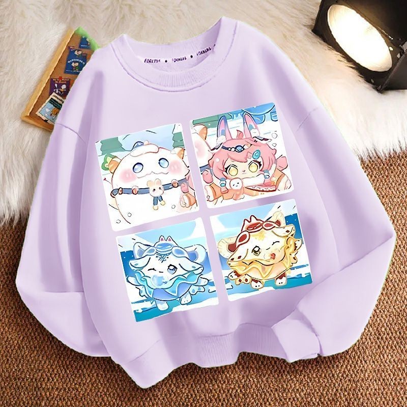 開學季熱銷 蛋仔派對衣服 長袖圓領衛衣 eggy party  圓領運動衫  春秋款長袖衫 男童女童長袖上衣 童裝