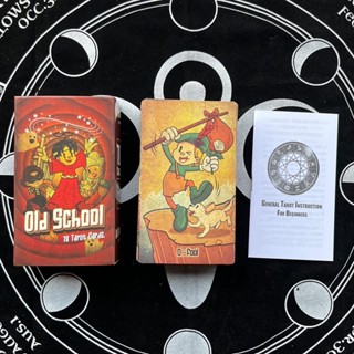 臺灣發貨-古老學校塔羅牌 12*7 Old School Tarot 英文訂製牌卡 桌遊 魔法佔卜 塔羅牌 聚會派對遊戲