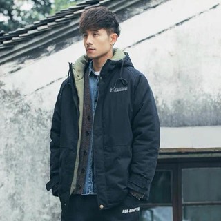 M~5XL 大尺碼外套 2024新款秋冬男裝外套潮牌韓版情侶棉衣ins工裝寬鬆加絨加厚棉服保暖外套 防風外套 韓版外套