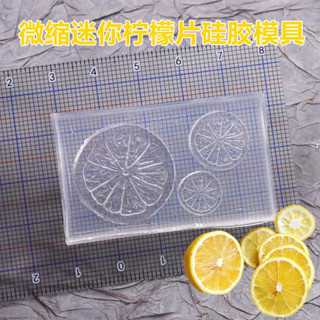 微縮 食玩 diy手工紙 粘土蛋糕 裝飾 模擬 迷你mini 檸檬片 單面矽膠模具