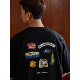 【臺灣現貨】純棉重磅短T美式印第安風格印花短袖T恤男生衣服休閒Oversize T恤百搭寬鬆圓領上衣大尺碼男裝體恤