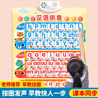 有聲早教掛圖寶寶識字表拼音啟蒙幼兒聲母韻母字母表兒童益智玩具2622 QBX1**&-&&&*
