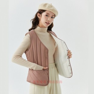 女士秋冬季保暖背心外套 加大碼刷毛馬甲外套女 坎肩羊羔毛棉馬甲外套女【壹米】