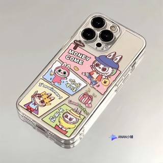 ins吃喝不胖拉布布蘋果16PRO手機殼iPhone15/14情侶13mini透明11全包7p卡通xsmax防摔12軟殼