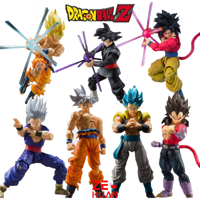 七龍珠ZShf超本能超級賽亞人孫悟空、貝吉塔、孫悟飯，悟吉塔、特南克斯、超四超三、黑悟空動漫可動手辦擺件模型玩具生日禮物