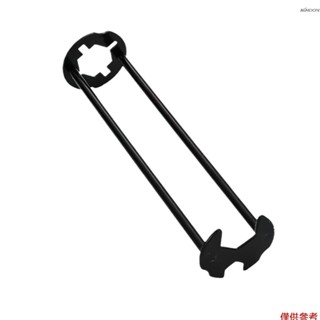 多功能衛浴扳手 水龍頭扳手 水槽扳手 水管扳手 洗手間廚房下水管拆卸扳手 7種標準卡扣 水槽扳手套件 黑色 A款