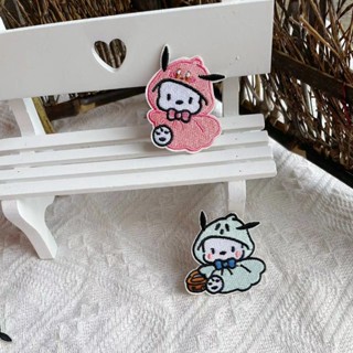 可愛布貼 自粘 雨衣帕恰狗刺繡貼 DIY服飾書包iPad龍驤包 裝飾破洞補丁