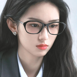 時尚新款個性方形防藍光眼鏡架復古女士透明金屬近視光學潮流眼鏡框流行電腦遊戲眼鏡
