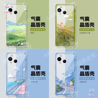 田園小路 四角防摔手機殼 夏普Sharp Aquos wish5 4 3 sense9 8 7 6 R10 R9Pro