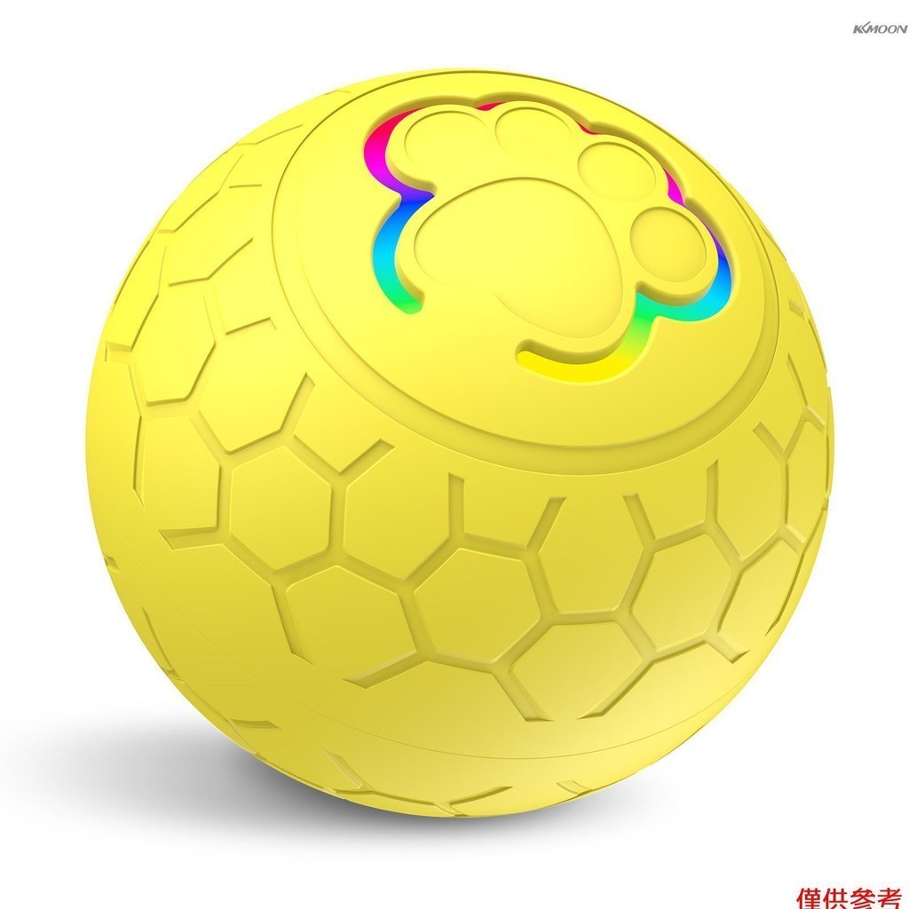 自動寵物跳跳球 /自動寵物發光溜溜球 05   黃色
