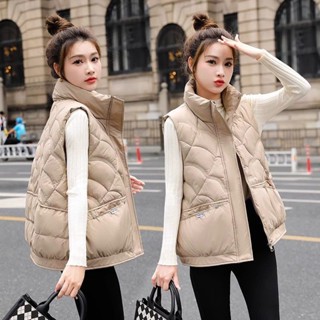 胖胖美依 保暖外套 風衣 防風外套M-2XL棉服馬甲 新款韓系純色百搭背心外套-1784.