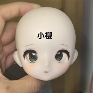 接訂製【✨改妝六分娃頭】六分成品頭 6分娃娃 動漫頭 6分mjd水貼妝 膠皮頭非bjd 芭比動漫頭 六分成品 送眼珠