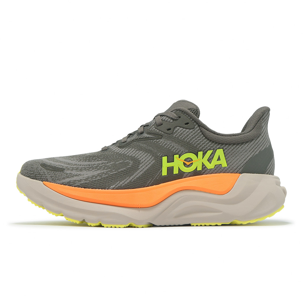 Hoka 慢跑鞋 Arahi 8 男鞋 瀝青黑 礫石灰 低足弓 支撐型 穩定 [ACS] 1168690AHLT