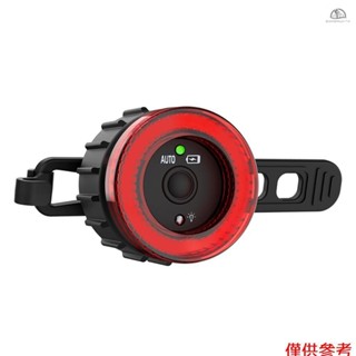 【SN】自行車尾燈剎車和光感後自行車燈迴圈安全警示燈防水,6 種燈光模式,適用於 MTB 山地自行車公路自行車