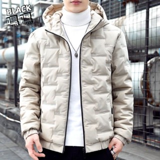 【Syun】羽絨棉服春秋冬季 棉衣男 M-5XL大碼青年外套 潮流百搭棉襖上衣 潮流加厚保暖冬季棉服 立領棉襖羽絨棉服