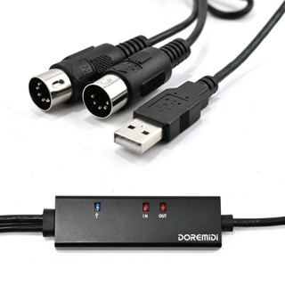 適用於 Windows Mac Ios Android 的 Usb 轉 Midi 輸入/輸出 5 針介面轉換器電纜