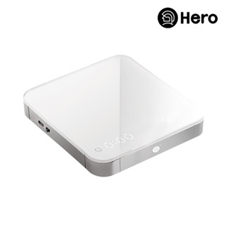 【Hero】靈智LED點陣玻璃金屬流速咖啡電子秤 /玻璃秤面/金屬機身/圖形化/點陣螢幕/流速秤/義式機秤 閃物咖啡