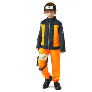 新品萬聖節火影忍者服裝兒童旋渦鳴人一代衣服cosplay動漫角色扮演服 ICNS