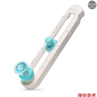 Kw-trio 圓形切割器 360 度手工旋轉指南針可調節圓形直徑 DIY 卡片剪紙工具,帶可見中心位置和清晰刻度,帶刀