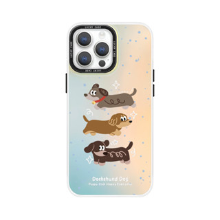 適用於ins風潑墨臘腸狗iPhone15Promax蘋果14磁吸手機殼mate60華為p70ultra小米13情侶viv