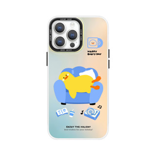 適用於iPhone15Promax磁吸magsafe手機殼mate60Pro華為pura70ultra情侶小黃鴨vivo