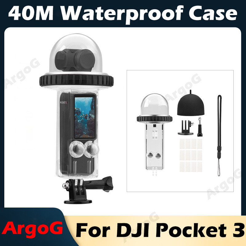 Argog DJI Osmo Pocket 3 40M 水下潛水殼 DJI Pocket 3 配件防水殼