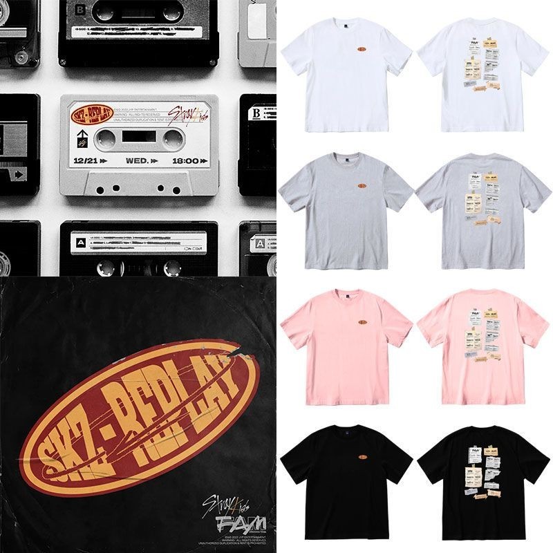🈶StrayKids專輯SKZ-REPLAY周邊應援同款短袖T恤純棉印花打歌衣服