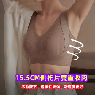 M-3XL 無痕大尺碼內衣 BCD杯女大胸顯小收副乳防下垂全罩杯無鋼圈大碼調整型運動文胸 A6-8811
