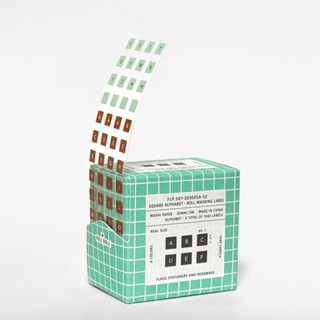 Flagg Square Type -Alphabet washi sticker roll・方框字母 和紙貼紙卷