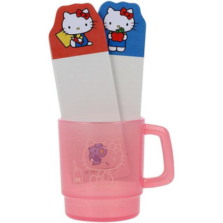 日本 sun-star 三麗鷗 Sanrio Characters 造型標籤貼/ 馬克杯收納盒/ Hello Kitty/ 紅 eslite誠品