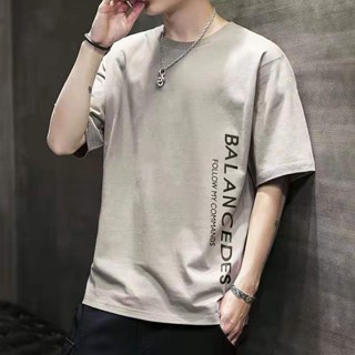 YOKI男裝 男士短袖T恤2024新款夏季潮流韓版寬鬆打底衫衣服體恤大尺碼青少年 休閒男裝 OOTD男 韓系男生服裝 流