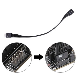 Kellnny USB2 0 9pin 接頭電腦主機板前 9P 延長線公對母連接扁平電纜 20cm 30cm