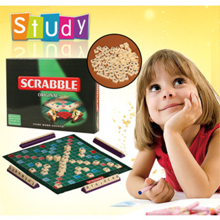 🔥臺灣出貨 破損保賠🔥英文拼字遊戲SCRABBLE提高單詞量學習英語法文版兒童玩具
