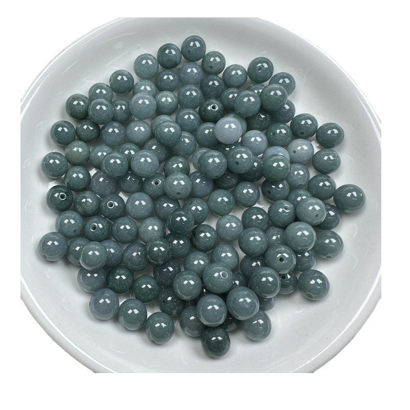 宏雲Hongyun-jf-(5pcs)- 緬甸A貨翡翠危料藍水玉石散珠DIY手工手鍊項鍊編織串珠材料配飾珠