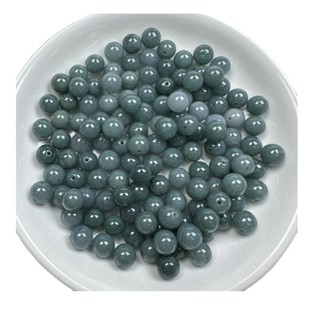 宏雲Hongyun-jf-(5pcs)- 緬甸A貨翡翠危料藍水玉石散珠DIY手工手鍊項鍊編織串珠材料配飾珠