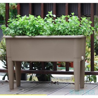 含發票 栽培箱 陽臺種植箱 2024新款種植盆 高腳長方形花盆 樓頂花箱 種菜神器蔬菜菜