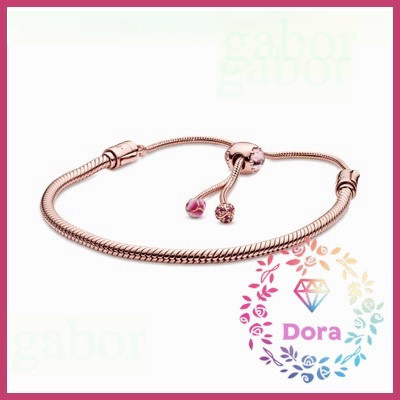 Dora Shop❤粉紅桃花滑扣蛇形手鏈  S925 情人節 禮物 朵拉588093NCCMX-2