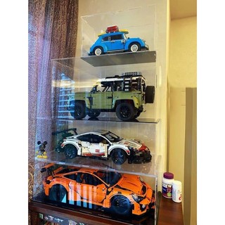 適用樂高蘭博基尼布加迪展示盒汽車保時捷911防塵亞克力生日禮盒