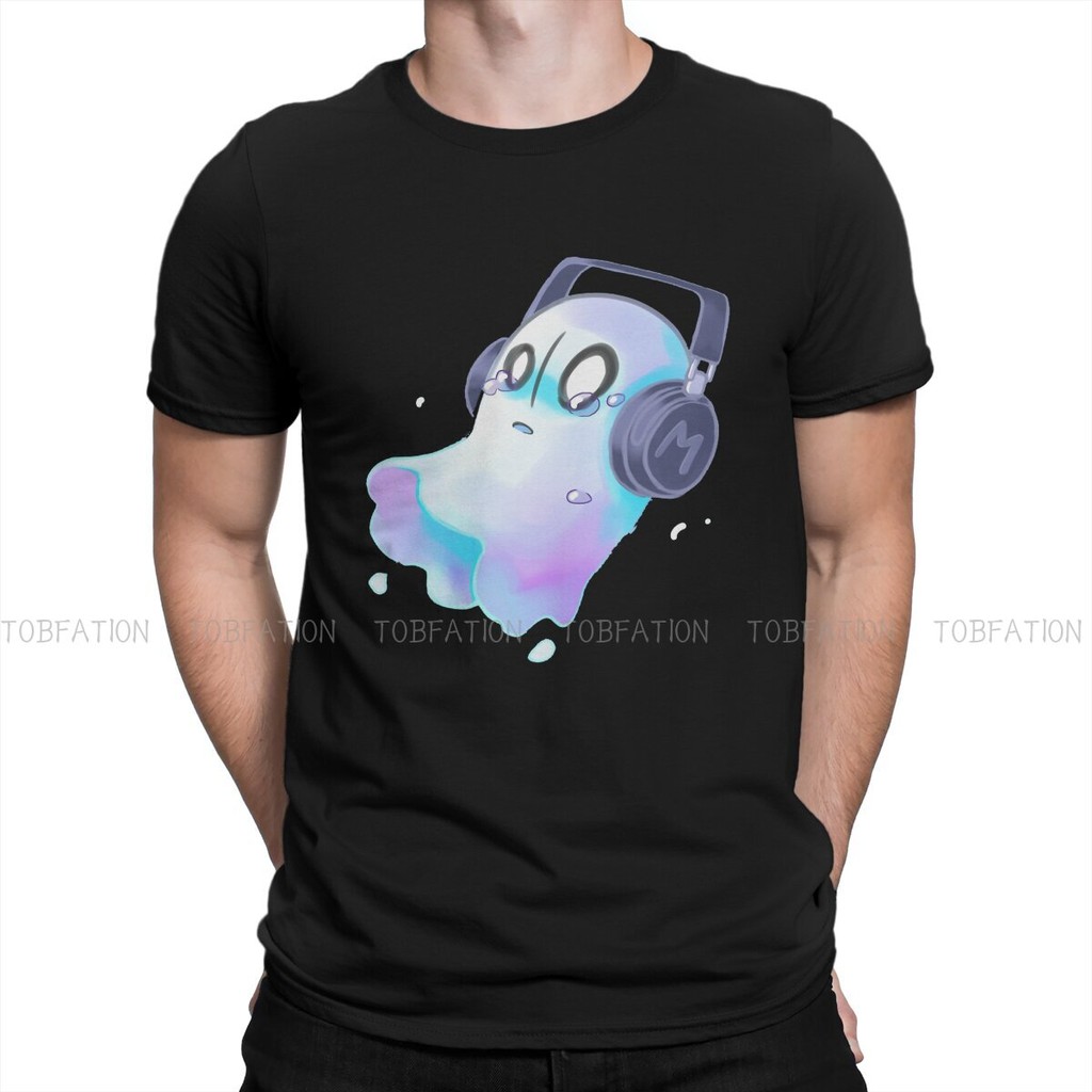 Undertale Napstablook T 恤復古哥特式男士服裝上衣超大棉圓領 T 恤