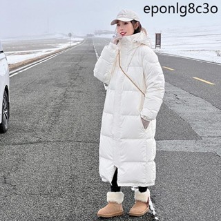 韓國代購 零下-40度 保暖外套 羽絨服 加厚保暖外套 雪地外套中戲羽絨棉服女中長款韓版修身棉衣女過膝2024年新款加厚