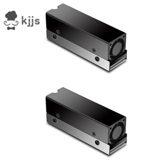 2x M.2 SSD NVMe 散熱器 M2 2280 固態硬碟空氣循環散熱器帶風扇鋁散熱器導熱墊