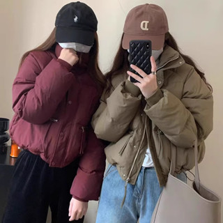臺灣出貨💜冬季新款立領泡芙羽絨棉外套 短版外套 上衣 女裝 衣服 外套長袖上衣 保暖外套 羽絨棉衣 小個子棉服外套女