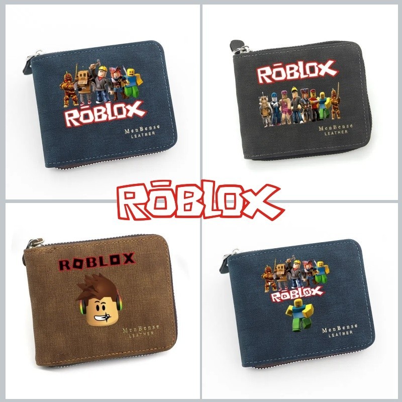 Roblox 羅佈樂思錢包 PU 啞光拉鍊錢包大容量多功能收納錢包